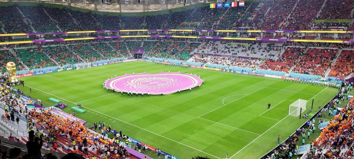 2022卡塔尔世界杯Al Thumama体育场满座盛况