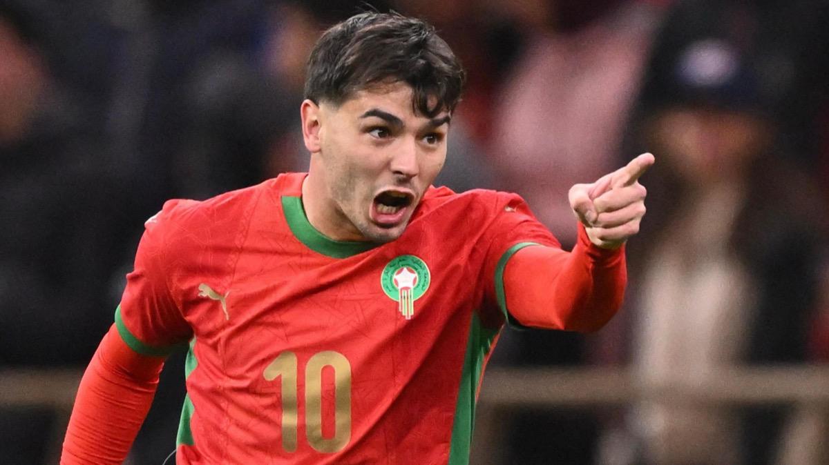 布拉欣·迪亚兹身披摩洛哥球衣